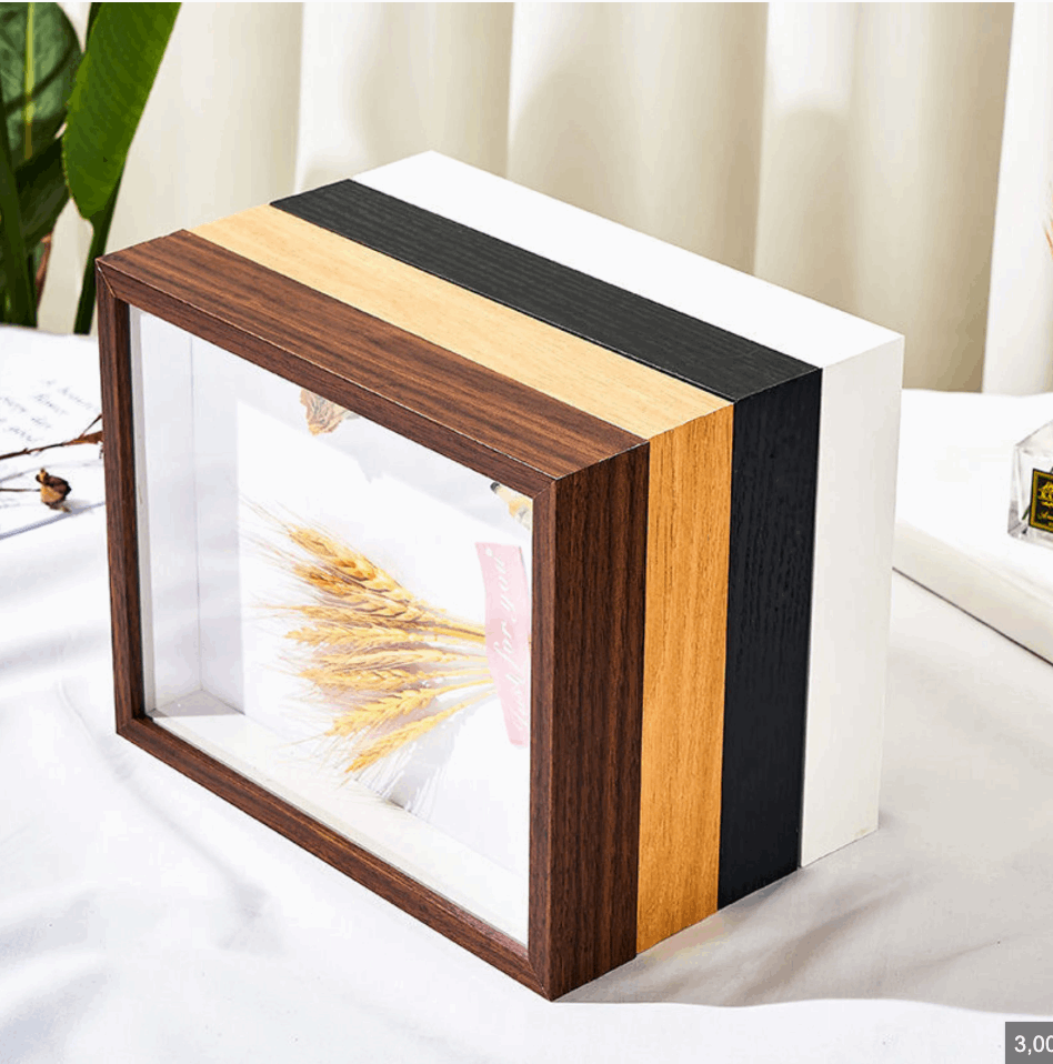 4*4 inch Shadow Box Frame | Keepsake Frame | DIY Frame | Glass - 1 inch Depth