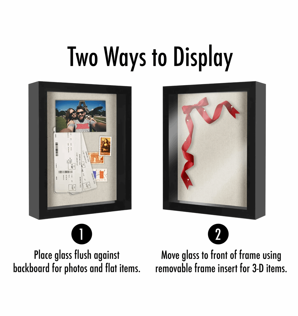 A3 (11.7*16.5) inch Shadow Box Frame | Keepsake Frame | DIY Frame | Acrylic - 1 inch Depth